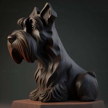 3D model Zwergschnauzer dog (STL)